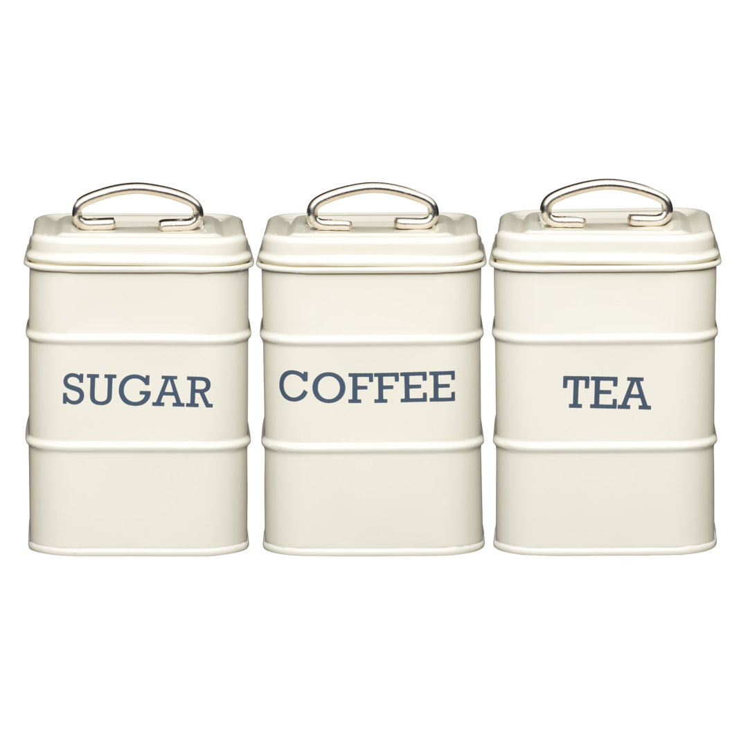 Living Nostalgia Coffee, Tea, and Sugar Canisters