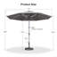 Parasol de marché rond semi-automatique 10 'Silver Pole-149625063-155071286