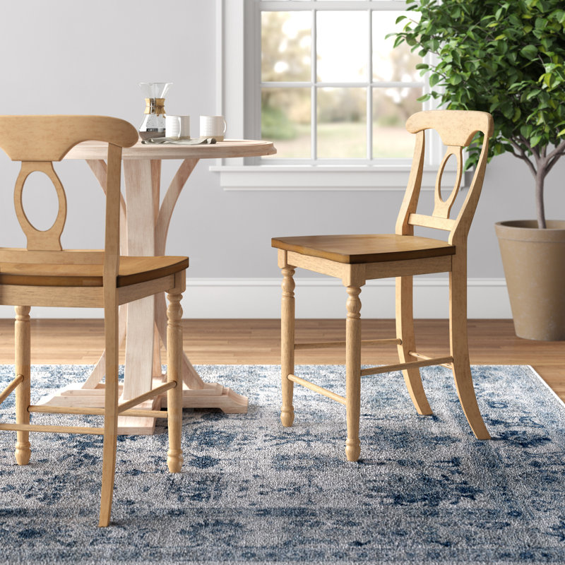 Orviston Solid Wood Counter Stool, Brown/Beige