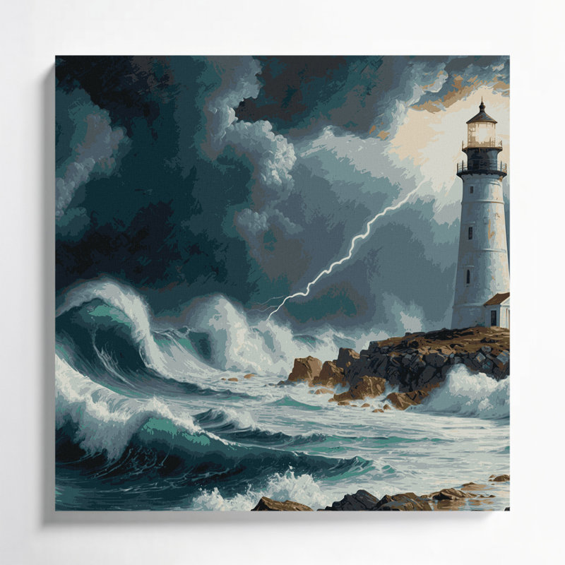 Art mural sur toile Sci Fi Coastal, H 12 po x l 12 po