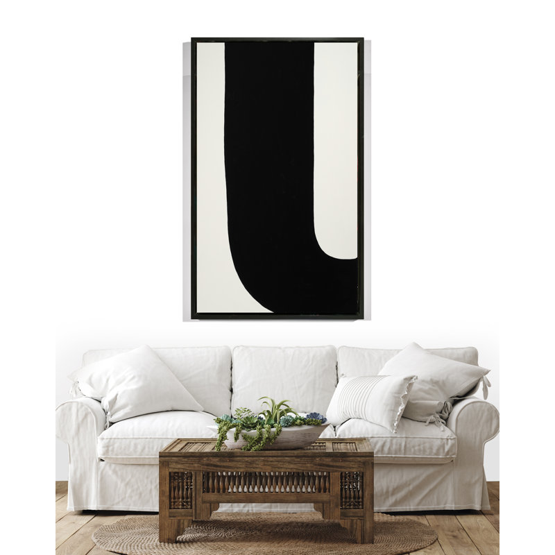 Zoro 1, 41" H x 24" W, Black Floater Framed