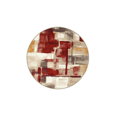 Geometric Pastel Patterned Woven Base Carpet And Washable Carpet