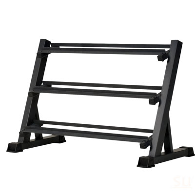 1100LB Capacity Adjustable 3-Tier Dumbbell Rack For Home Gyms  36-Inch Base Model Storage Stand