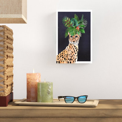 Couronne florale guépard - imprimé