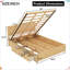 Lit plateforme avec rangement en bois naturel avec 2 tiroirs et rangement sous le lit-1776499351