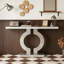 Table de salle à manger en miroir, table de canapé, console