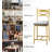 22.4" Bar Stools, Bar Chairs with X-Shaped Back Thick Cushion, Counter Height Barstools for Dining Room, Kitchen, Counter-1257224714