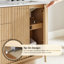 Comptoir de salle de bain double 60 po en brun clair délavé avec grain de pierre blanche avec miroir Roland