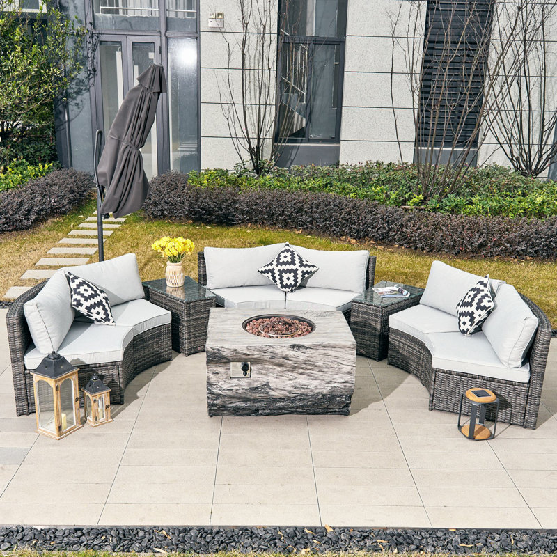 9 Piece Complete Patio Set with Cushions