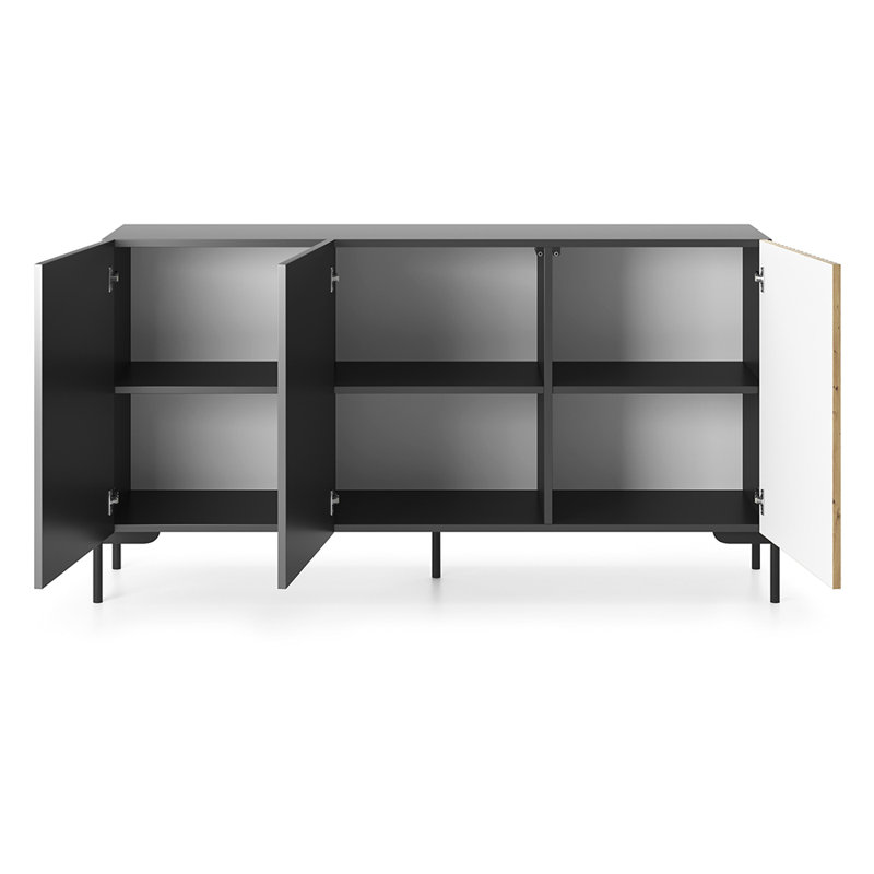 Absarokee 140cm Sideboard, Black/Brown