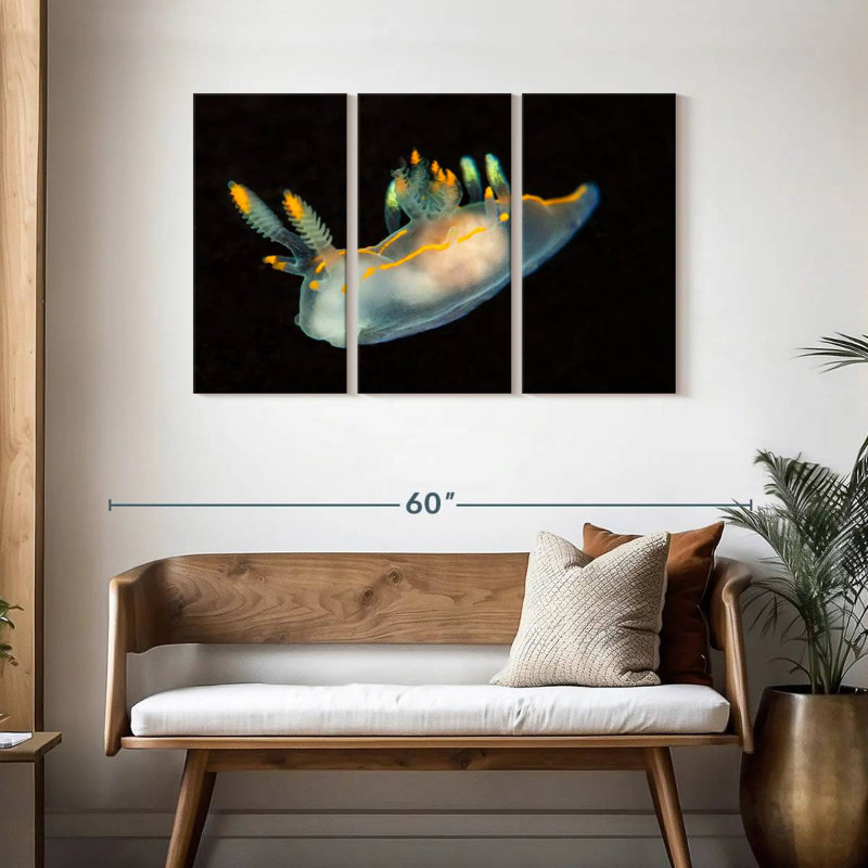 Sea Slug In Dark Waters, 28" H x 45" W