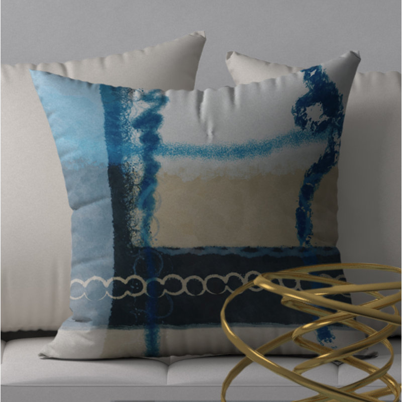 Housse de coussin décorative carrée et insert, 18" x 18"