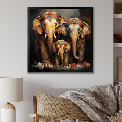 Art asiatique, éléphants thaïlandais VI - impression