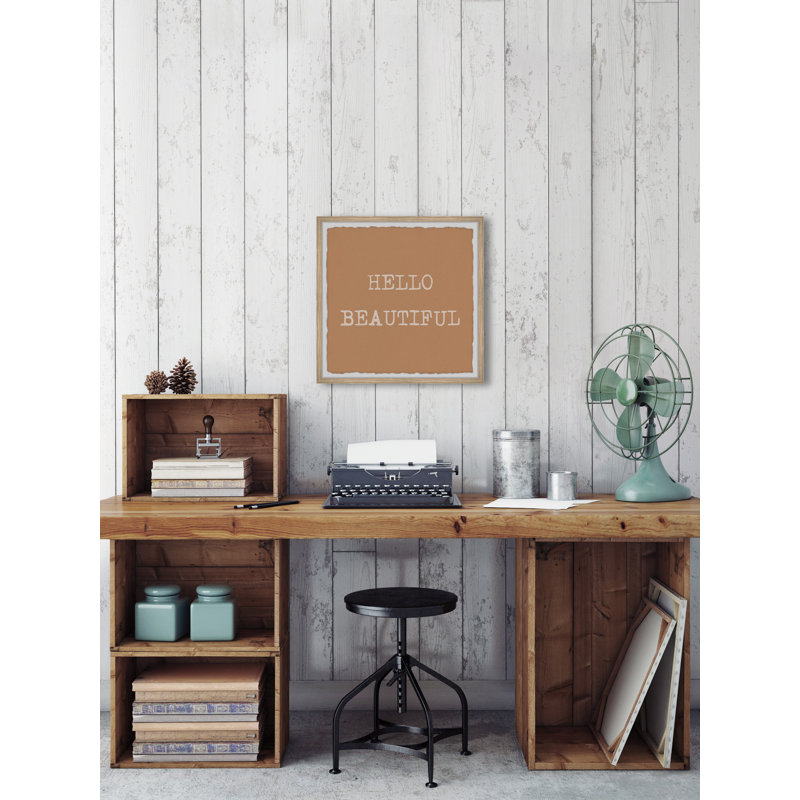 Hello Beautiful V 1 Piece Single Picture Frame Painting, 61cm H x 61cm W x 3.81cm D