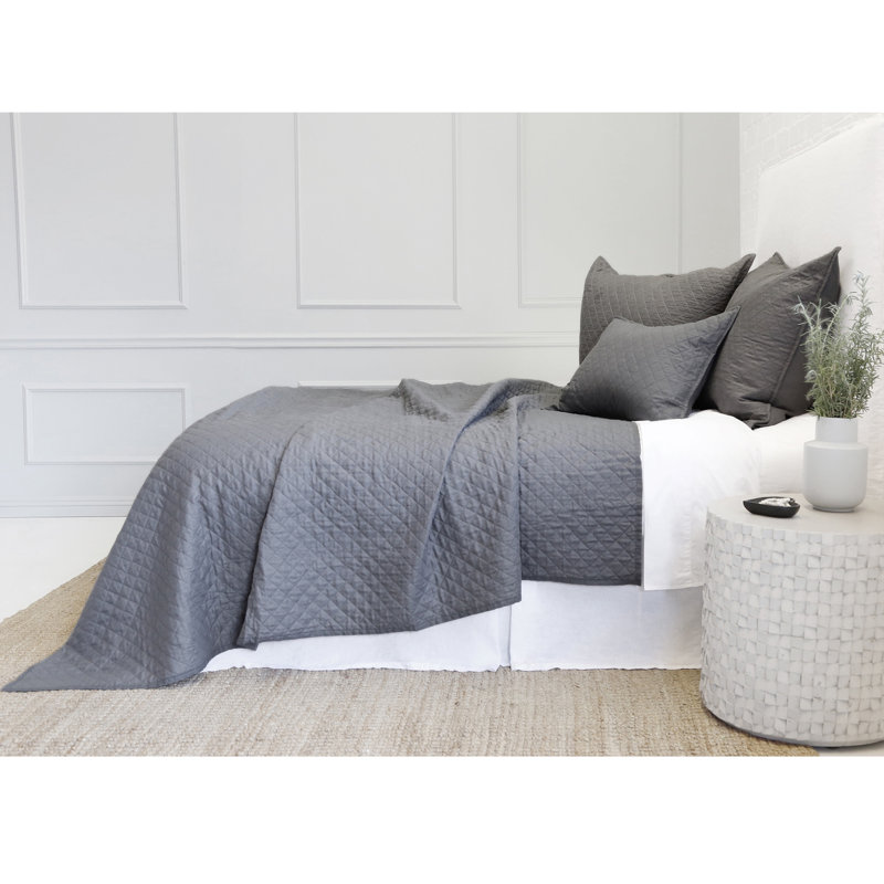 Hampton Buttons Sham, Flax, Standard