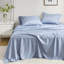 Édredon et drap bleu floral, rembourrage, lit double de 84,13 po de profondeur, lavable en machine avec 1 taie décorative (simple), 2 taies d'oreiller, draps en microfibre douce,