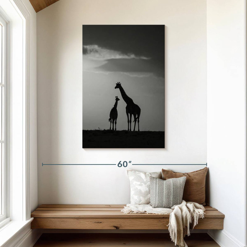 Brampt Giraffe's Affection, 45" H x 30" W