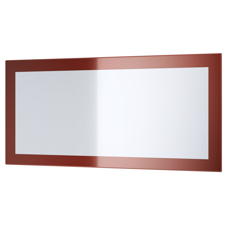 Comptche Flat Full Length Mirror, 89cm H x 45cm W, High-Gloss Burgundy