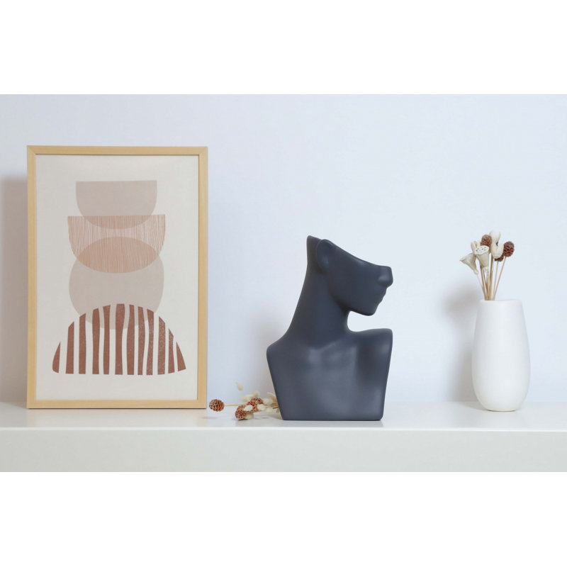 Cyna Ceramic / Porcelain Table Vase, Black