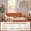 Lit de jour rembourré capitonné avec rangement pour lit de piano, velours orange-1330316038