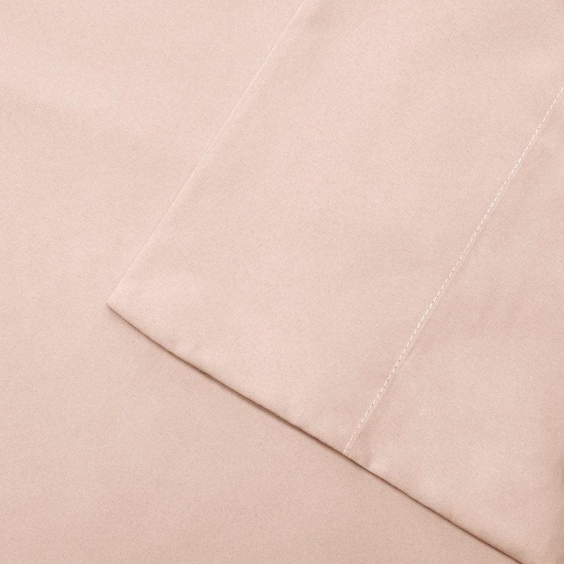 Blush Twin Deep Pocket Microfiber Sheet Set