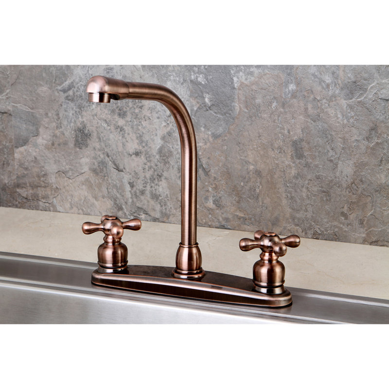 Kingston Brass Victorian Two-Handle 2-Hole 8" Centerset Kitchen Faucet