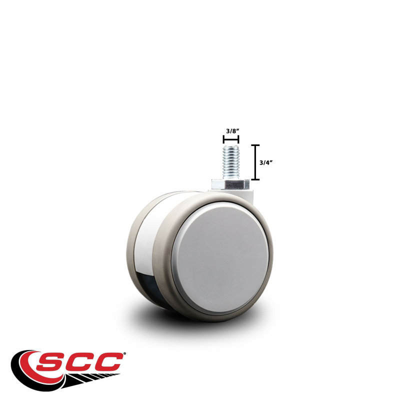 2.375 Inch MRI Safe Caster – 3/8 Inch Threaded Stem – Service Caster