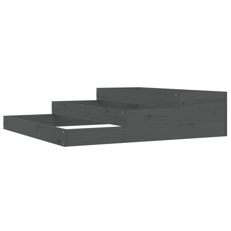 Anneclaar Self-Watering Wood Raised Garden Bed, 27cm H x 107cm W x 107cm D, Grey