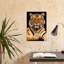 Majestic Tiger Portrait Contemporary Cat Tiger Wall Art Print 1 Piece Wrapped Canvas Wall Art-23706554