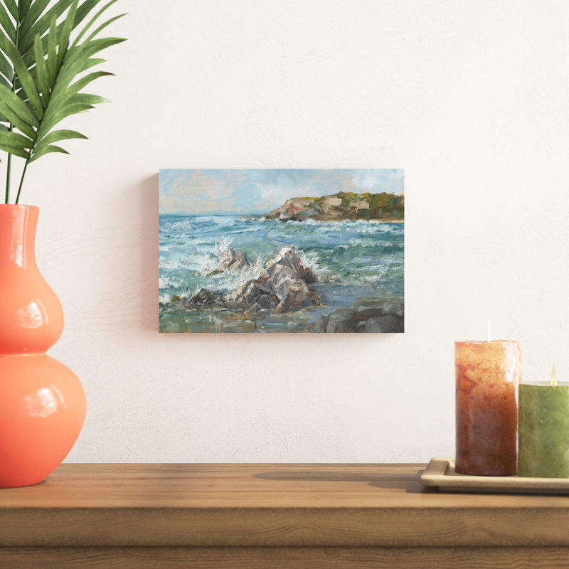 «Impasto Ocean View II», peinture sur toile, H 8 po x l 12 po