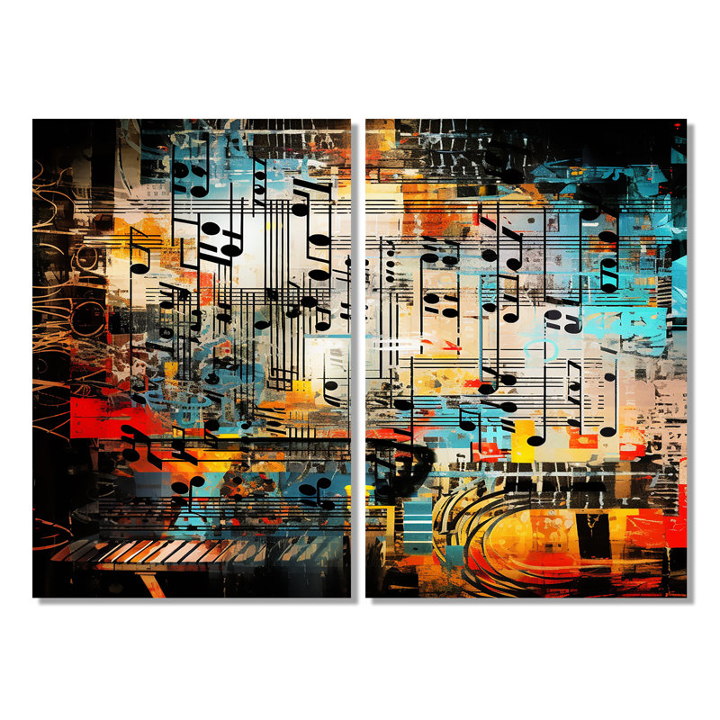 Plotinus - impressions multicolores sur toile, Toile tendue, Ne s’applique pas, H 36 po x l 48 po