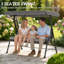 Outsunny 3-Seater Garden Swing Chair 202 x 120 x 172 cm Light Grey