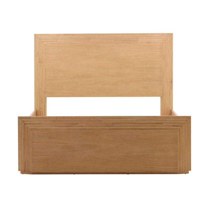 Aeris Rubberwood Platform Bed, Natural, Queen
