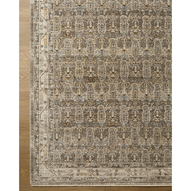 Farshad Machine Woven Area Rug, Charcoal/Taupe/Gray, Rectangle 2' x 2'11"