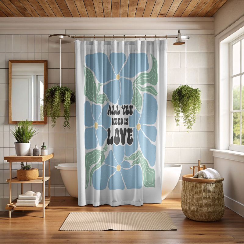 Puteaux Floral Shower Curtain, H 74 po x l 71 po