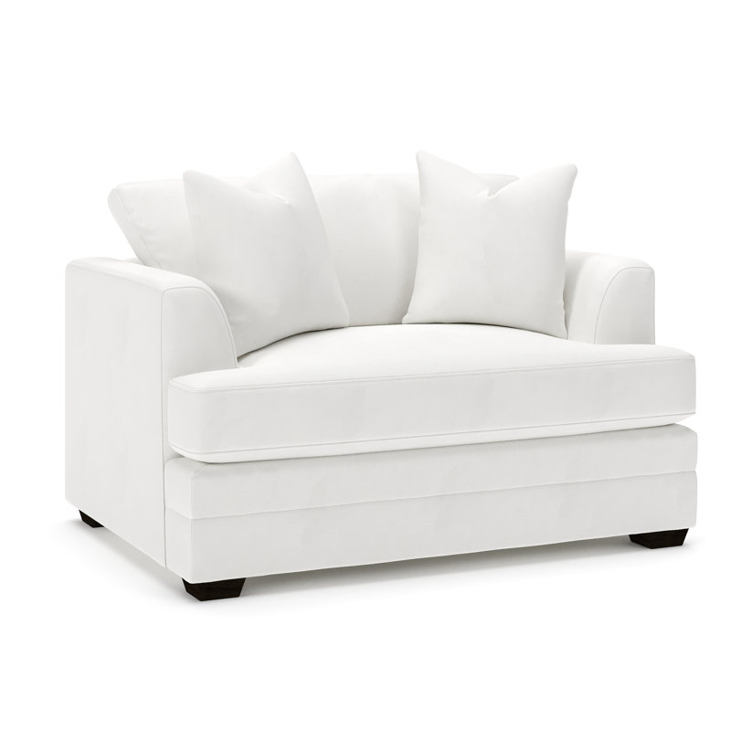 Edan Upholstered Chair And A Half, Classic Bleach White Twill