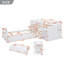 Lit mezzanine simple en L et lit plateforme simple à 7 tiroirs en forme de L-262527436