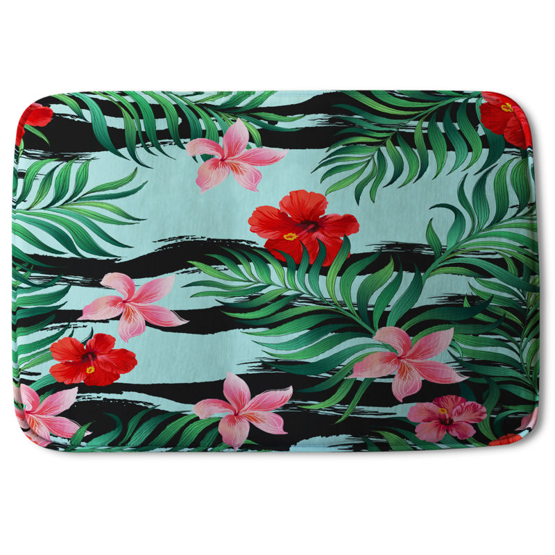 Aivry Non-Slip Bath Rug, Floral 11