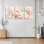 Ensemble de 3 tableaux muraux aquarelle de pivoines sur toile tendue, pour la décoration du salon et de la chambre.