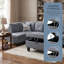 Canapé modulaire rembourré réversible avec repose-pieds-133527310-133527312