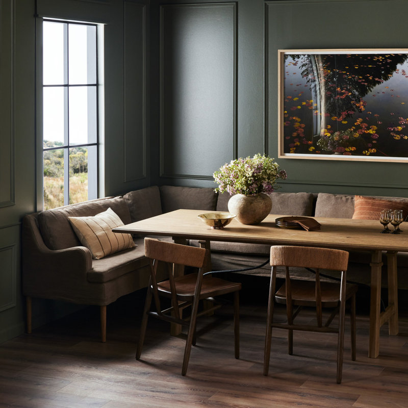 Aurelia Modular 3-Piece Slipcover Sectional, 34.5" H x 99" W x 76" D, Right Hand Facing, Broadway Olive Linen