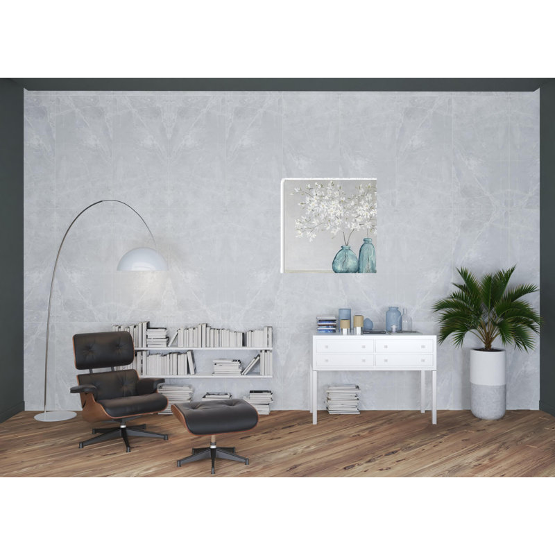 «White Spring Flowers», art mural sans cadre