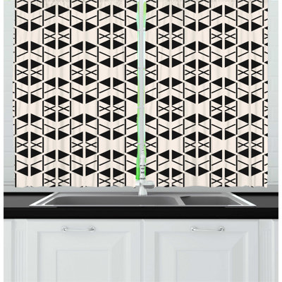 Geometric Kitchen Curtain