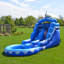 Glissade d'eau gonflable avec dauphin HeroKiddo 13 pi avec piscine, PVC de qualité commerciale, glissade pour cour humide / sec avec ventilateur