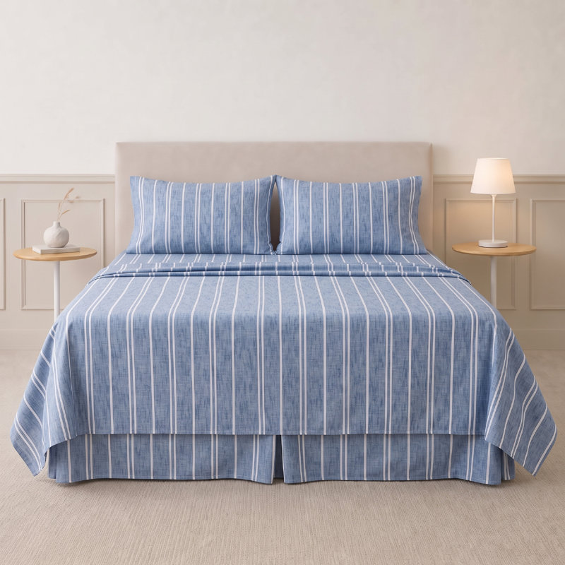 Ensemble de draps 4 pièces en microfibre ultra douce Modern Threads avec poches profondes, couleurs unies et imprimés