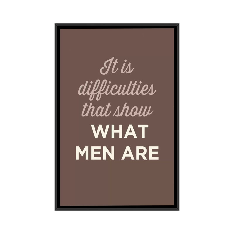 « what hommes is », reproduction sur toile, H 26 po x l 18 po x P 1,5 po, Toile avec cadre noir, Pas de tapis