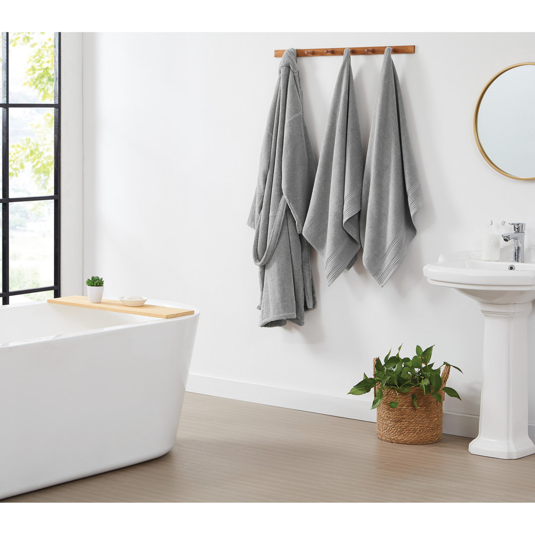 100% Cotton Terry Cloth Mid-Calf Bathrobe Christian Siriano