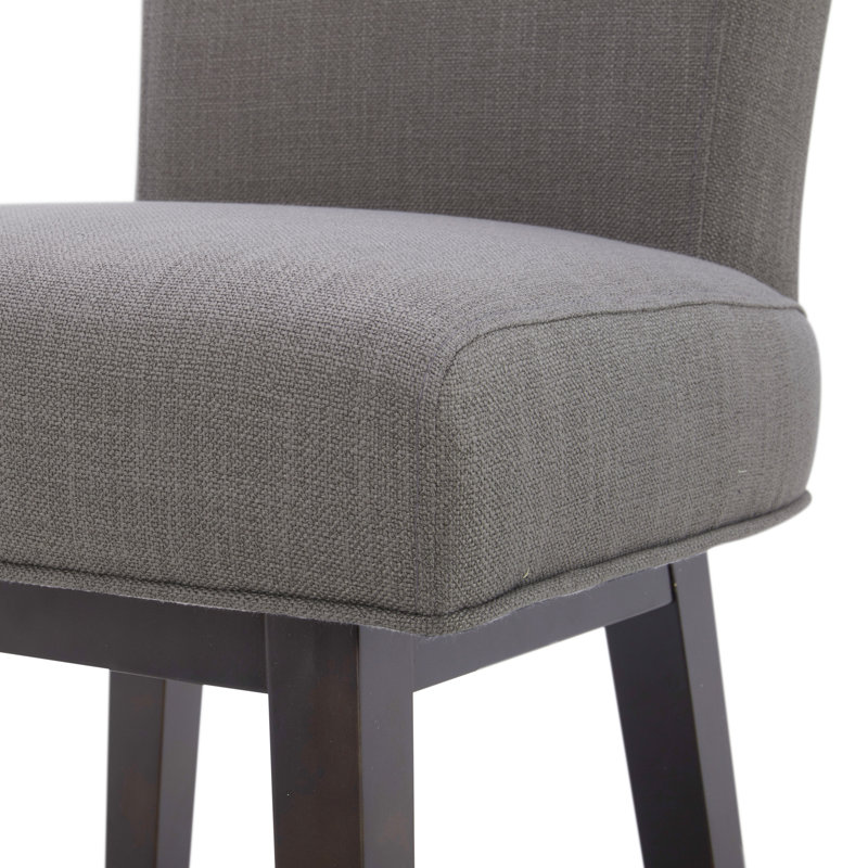Tabouret pivotant Elora, Gris silex, Tabouret de comptoir (siège d'une hauteur de 26 p, 2