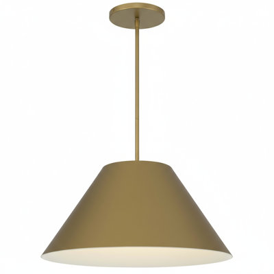 22" Diameter Brass Integrated LED Pendant Light