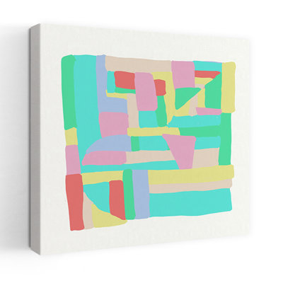 Contemporary Art Abstract Modern Retro Art